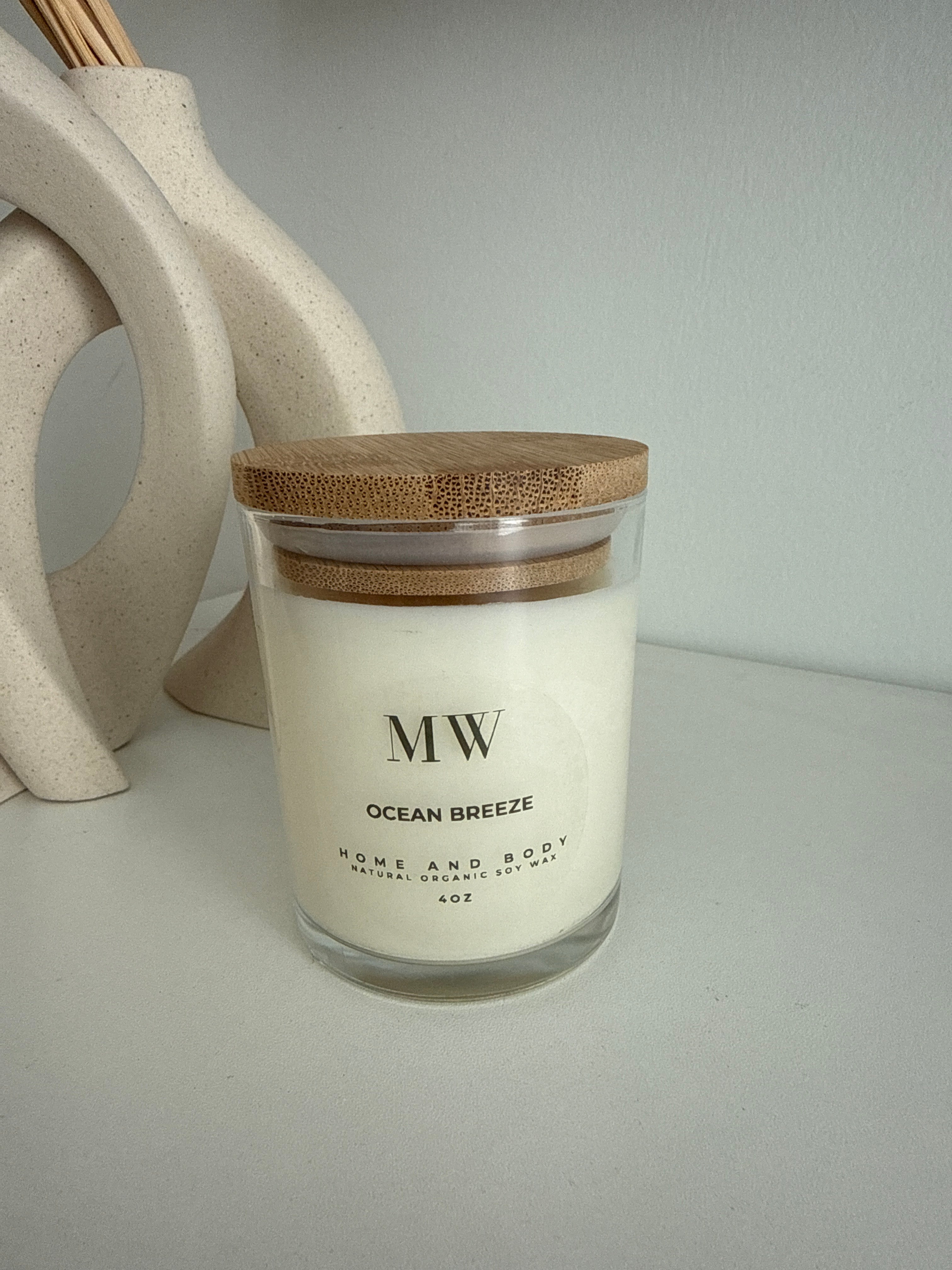 Ocean Breeze Organic Soy Candle – 6oz