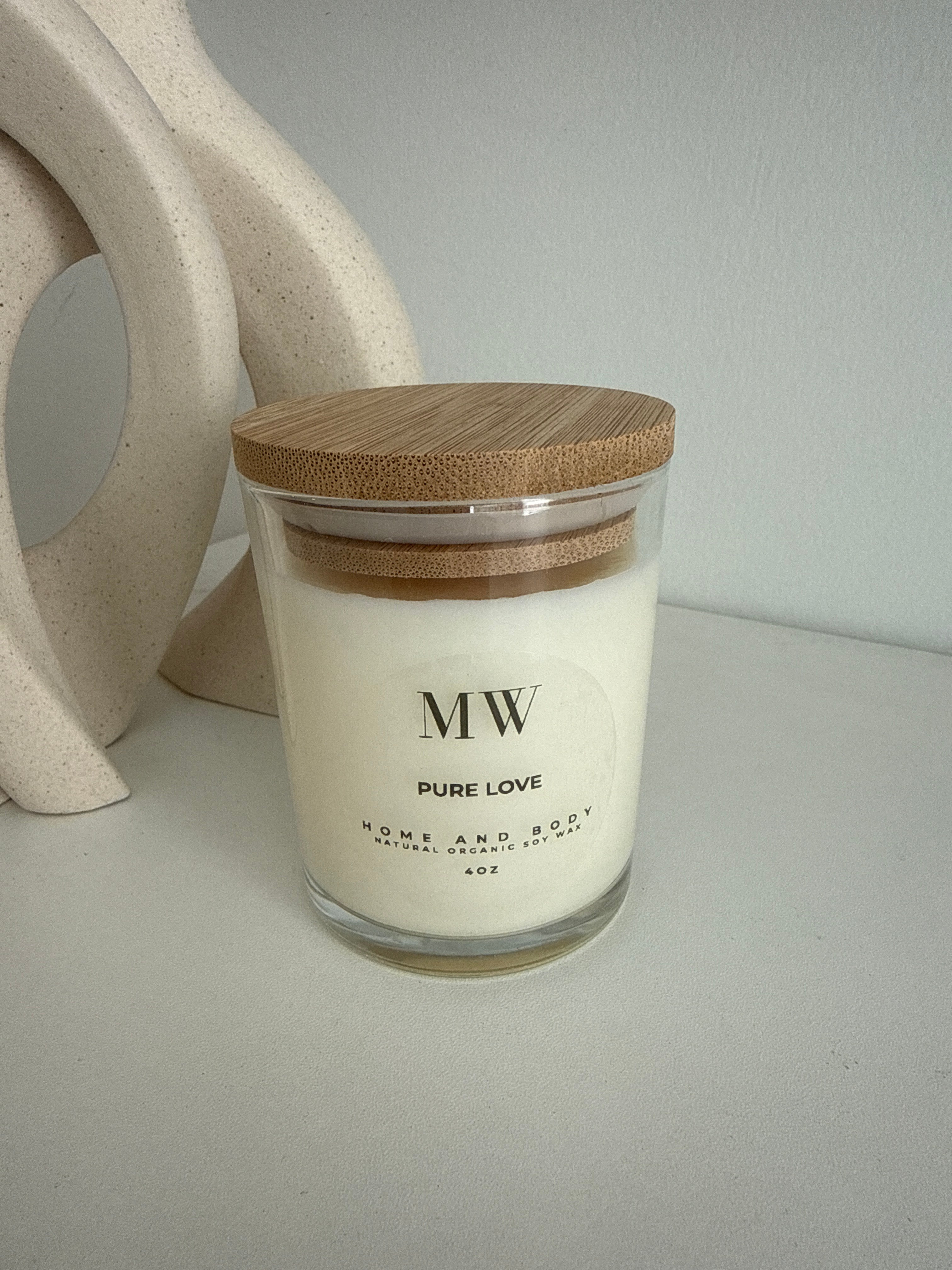 Pure Love Organic Soy Candle – 6oz