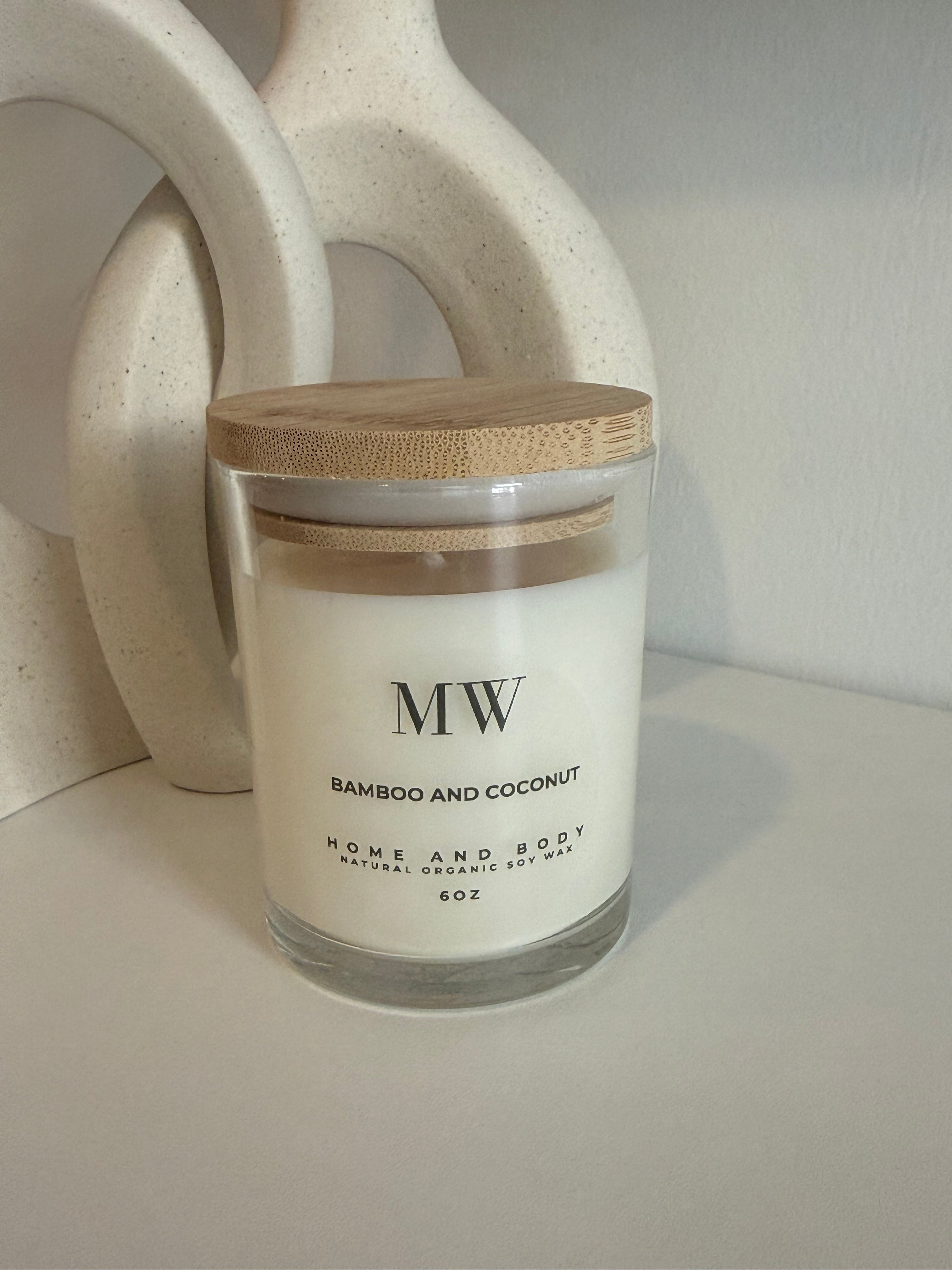 Bamboo & Coconut Organic Soy Candle – 6oz
