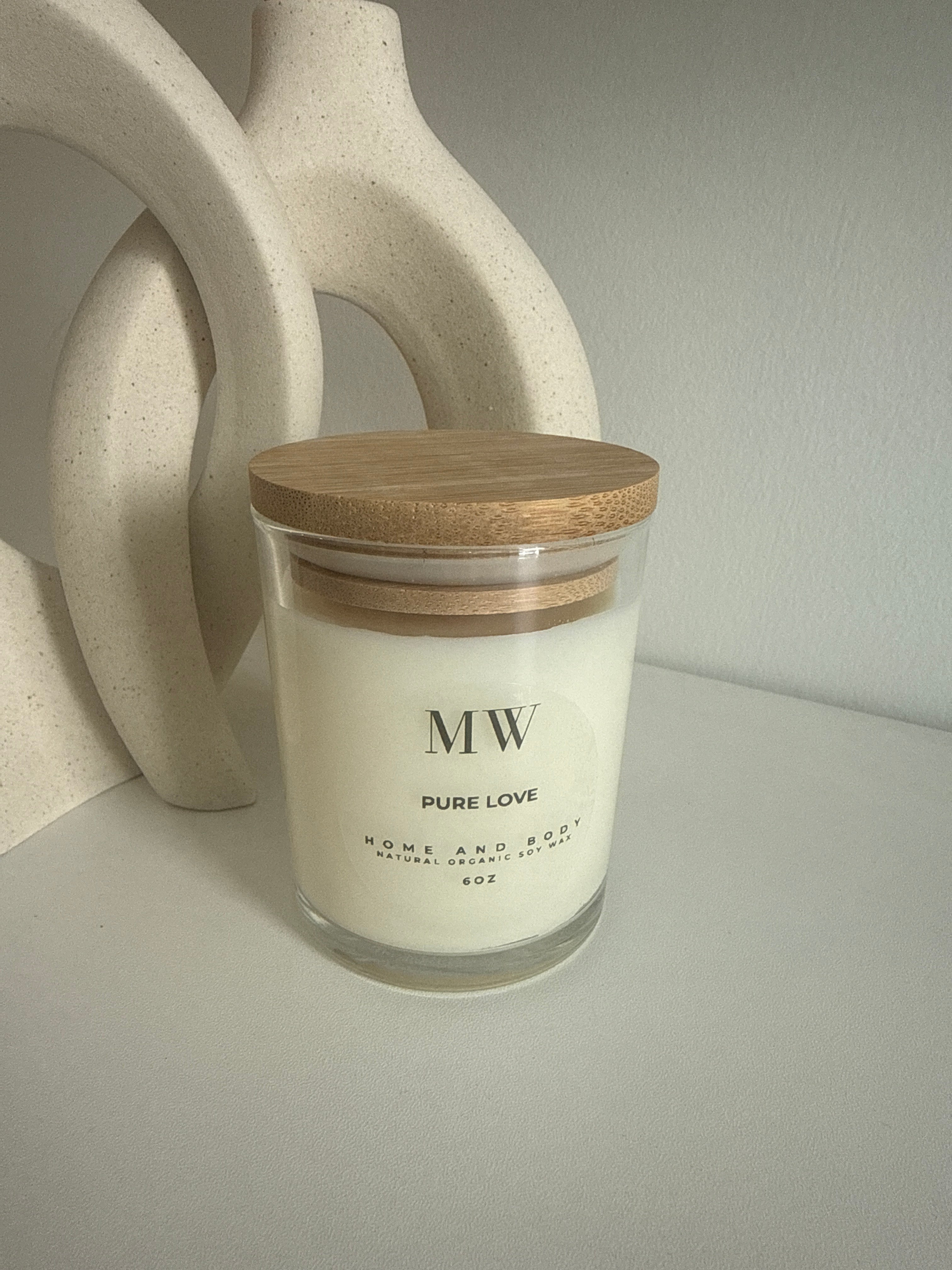 Pure Love Organic Soy Candle – 6oz