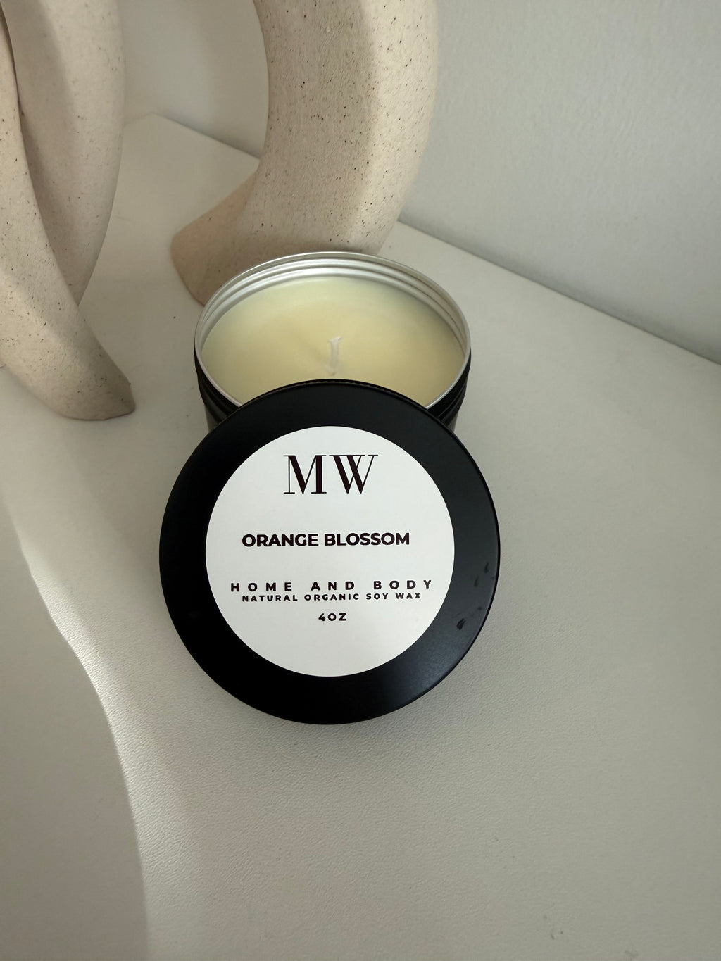 Black Sea Organic Soy Candle – 4oz Black Tin