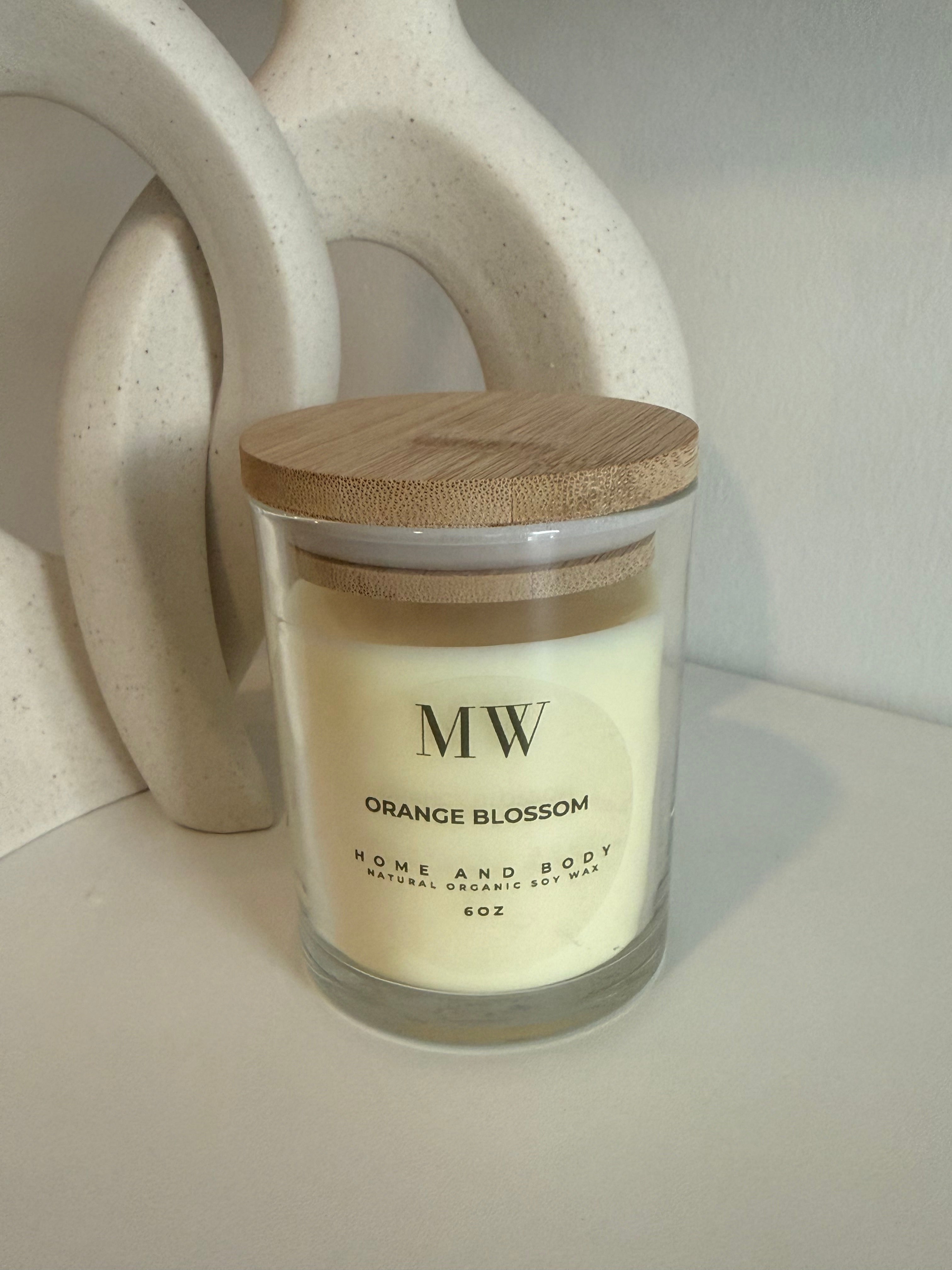 Orange Blossom Organic Soy Candle – 6oz