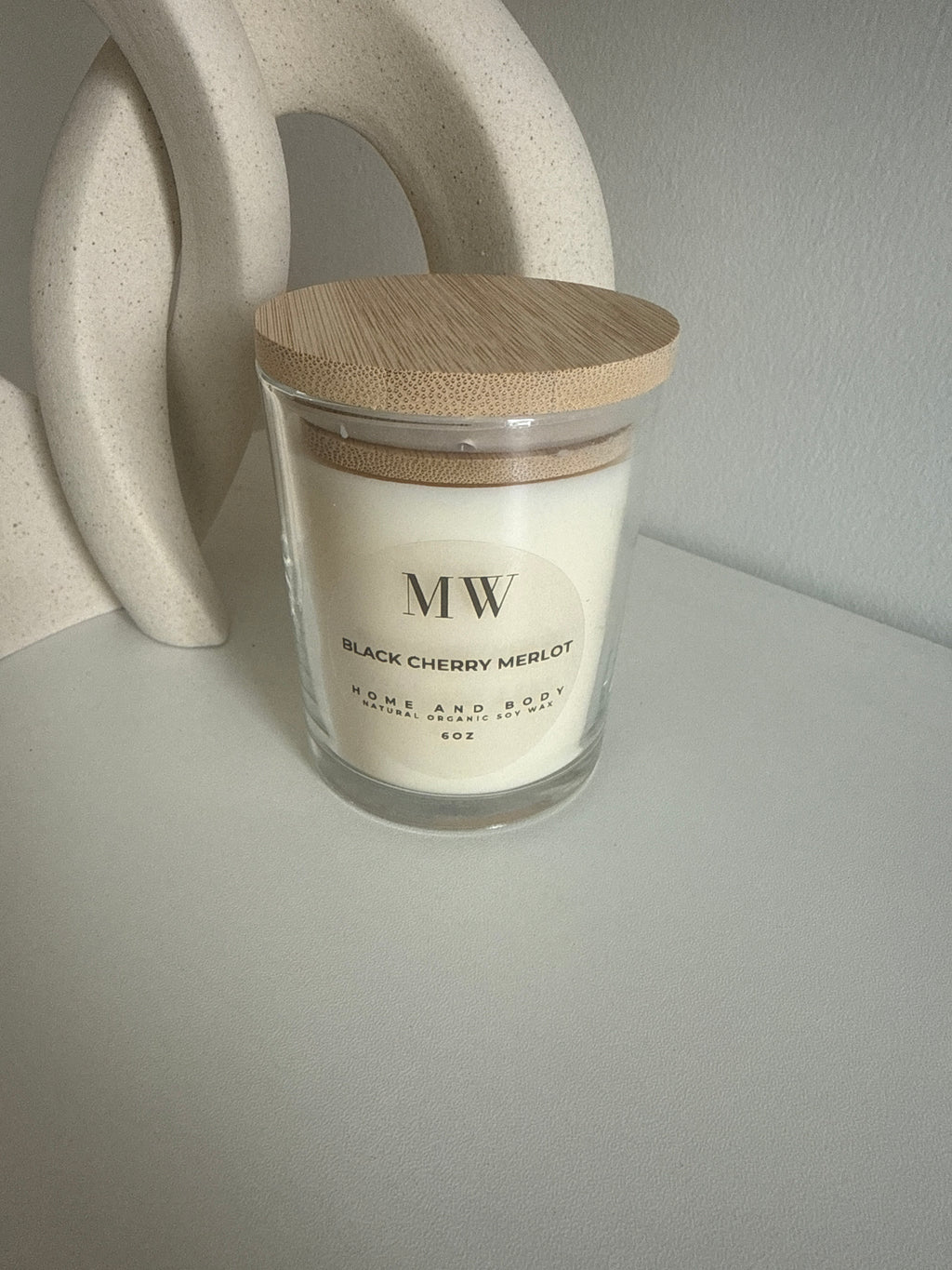 Black Cherry Merlot Organic Soy Candle – 6oz