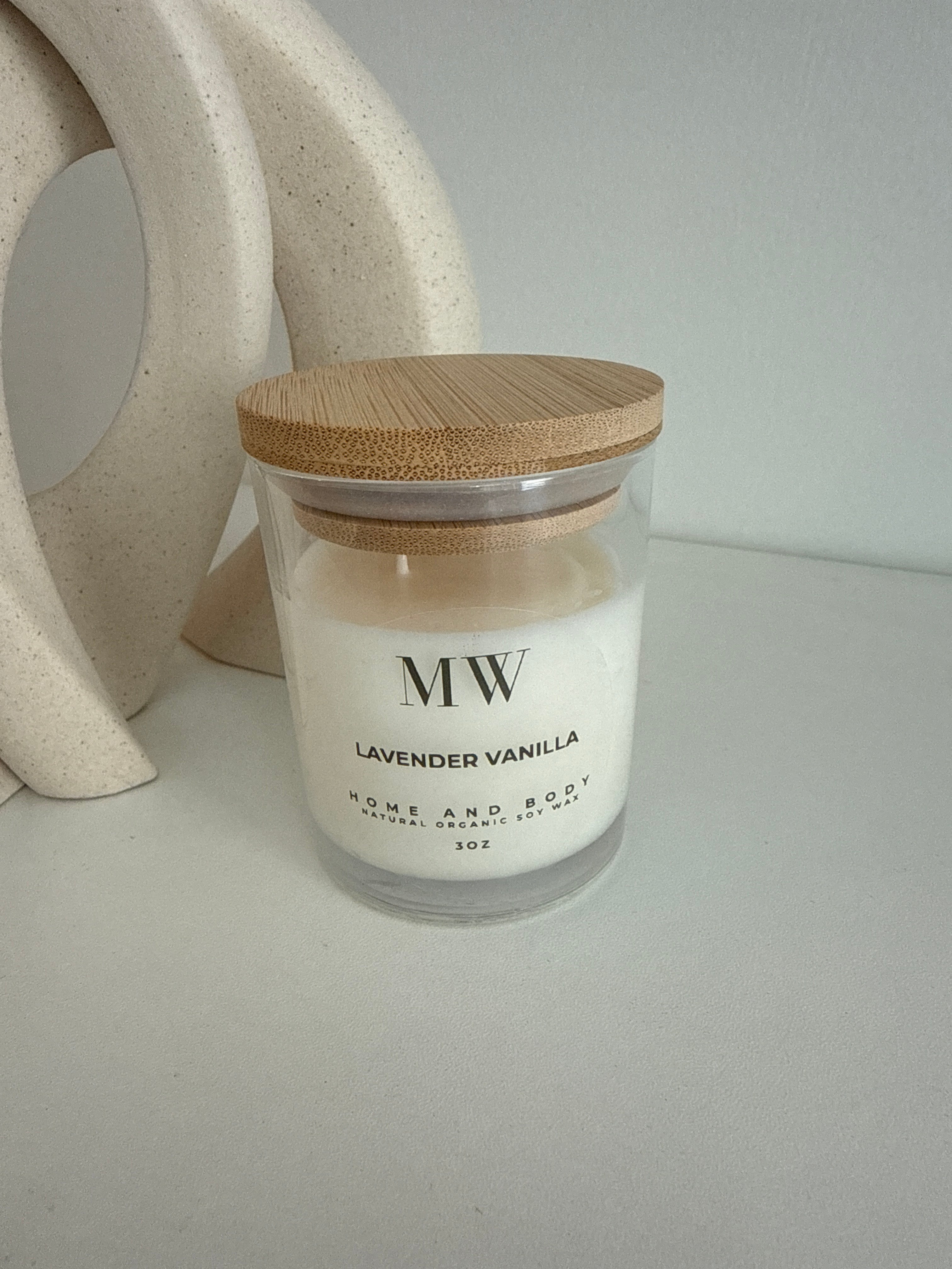 Vanilla Lavanda Organic Soy Candle – 3oz