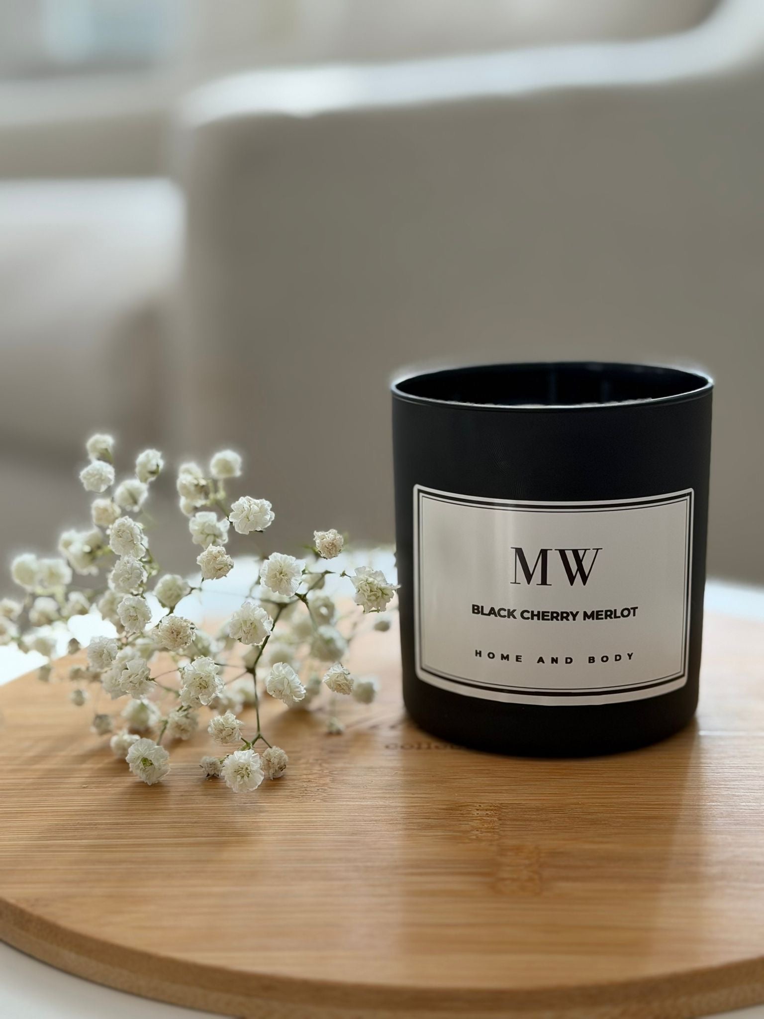 Black Cherry Merlot Organic Soy Candle – 8oz