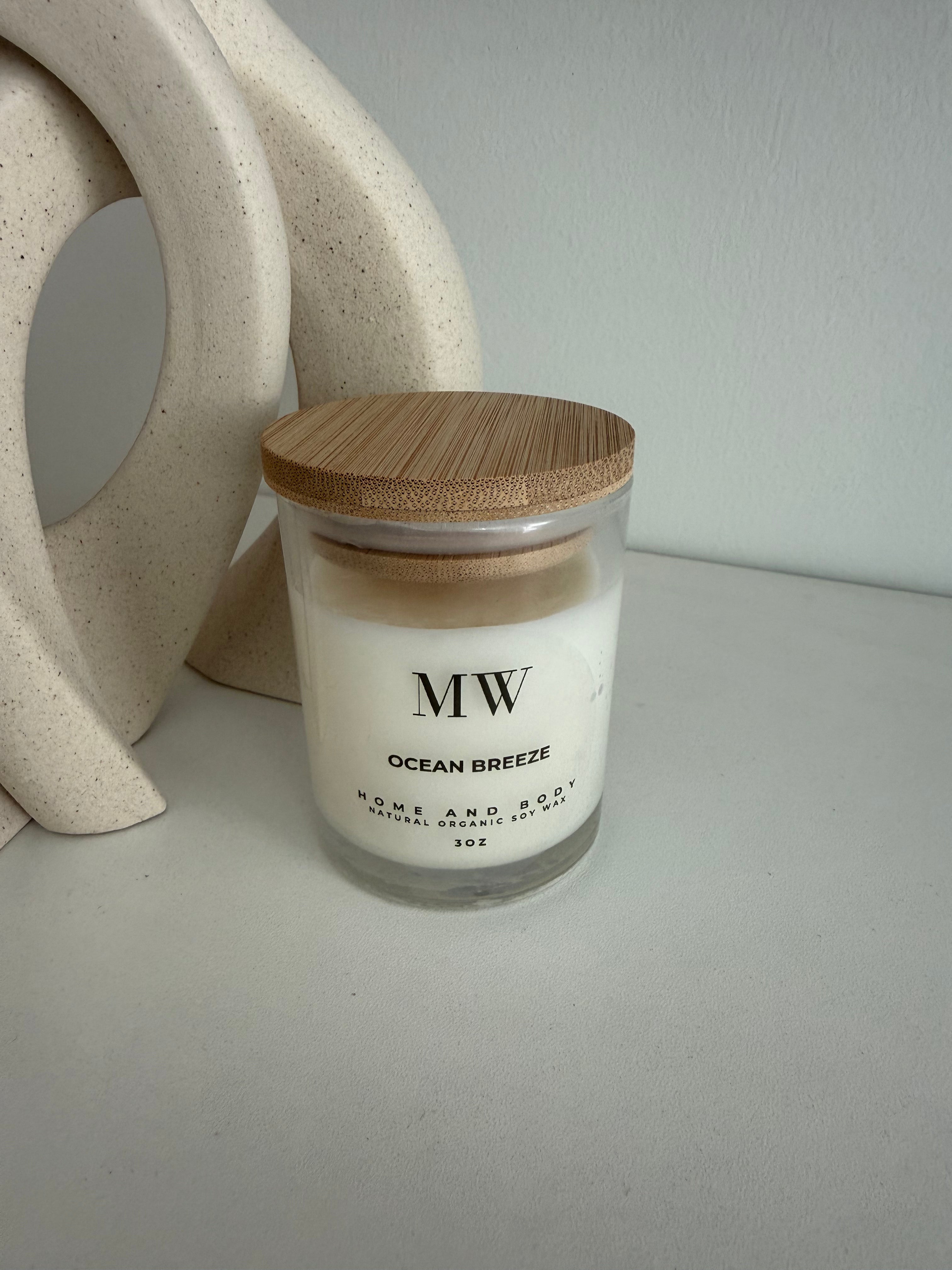 Ocean Breeze Organic Soy Candle – 3oz