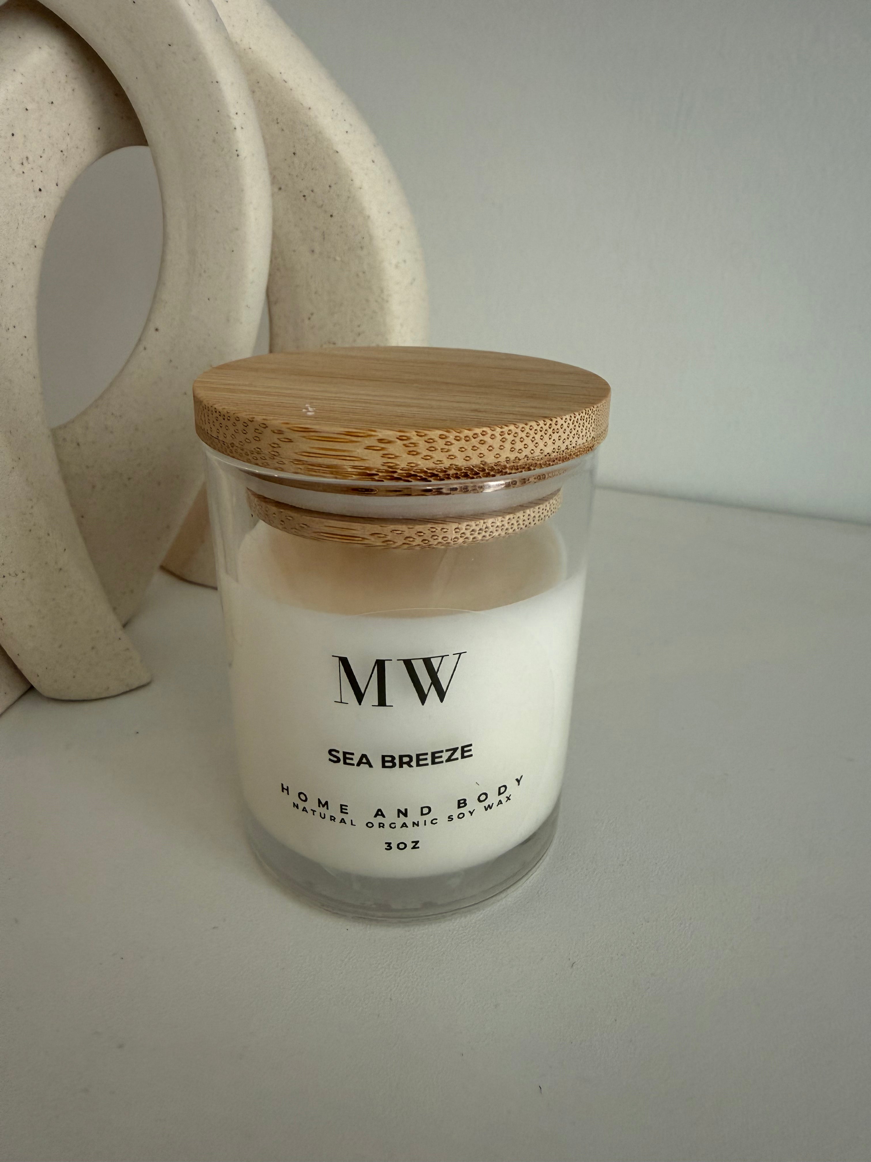 Sea Breeze Organic Soy Candle – 3oz